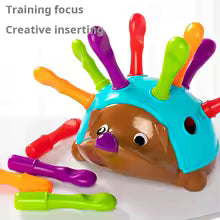 Ouriço de Coordenação Motora Montessori – Brinquedo Educativo Sensorial