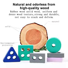 Quebra-Cabeça Montessori – Classificação de Formas e Cores