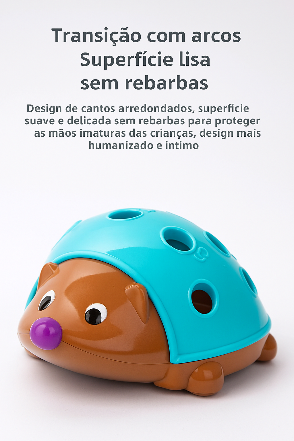 Ouriço de Coordenação Motora Montessori – Brinquedo Educativo Sensorial