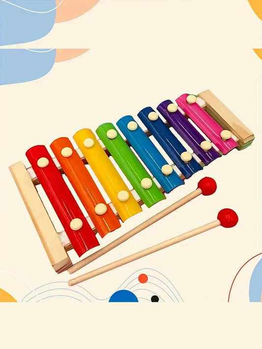 Xilofone Infantil de Madeira Colorido – Brinquedo Musical Educativo Montessori